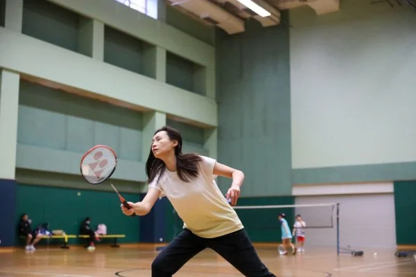 badminton match action
